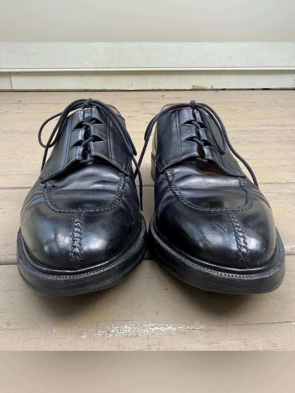 Gravati Black Leather Lace Up Dress Shoes size 8.5 W